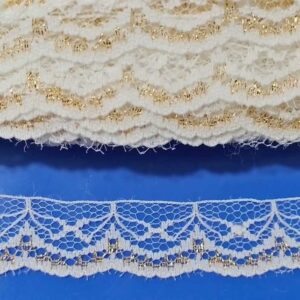 Puntilla de nylon 2cm con lurex