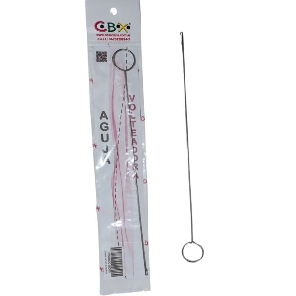 Aguja volteadora para cordones de tela
